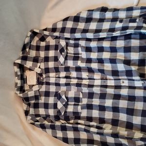 Blue plaid button up